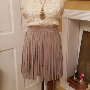 BB Dakota Skirts - BB Dakota Faux Suede Fringe Skirt BB Dakota Skirts - BB Dakota Faux Suede Fringe Skirt